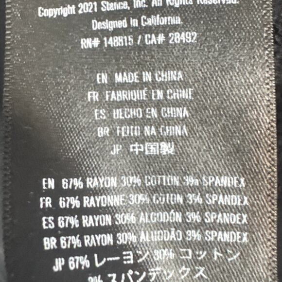 Stance Shelter Crew Neck Sweatshirt Butterblend Boxy Cut Black Size L Casual - Picture 8 of 9